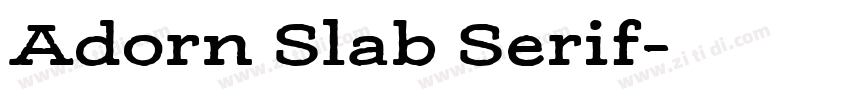Adorn Slab Serif字体转换